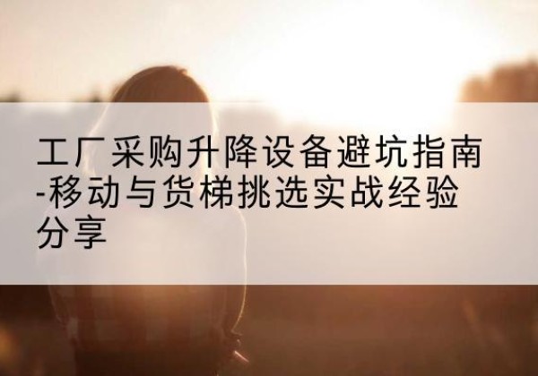 攀枝花移动式升降机怎么选-工厂采购升降设备避坑指南-移动与货梯挑选实战经验分享